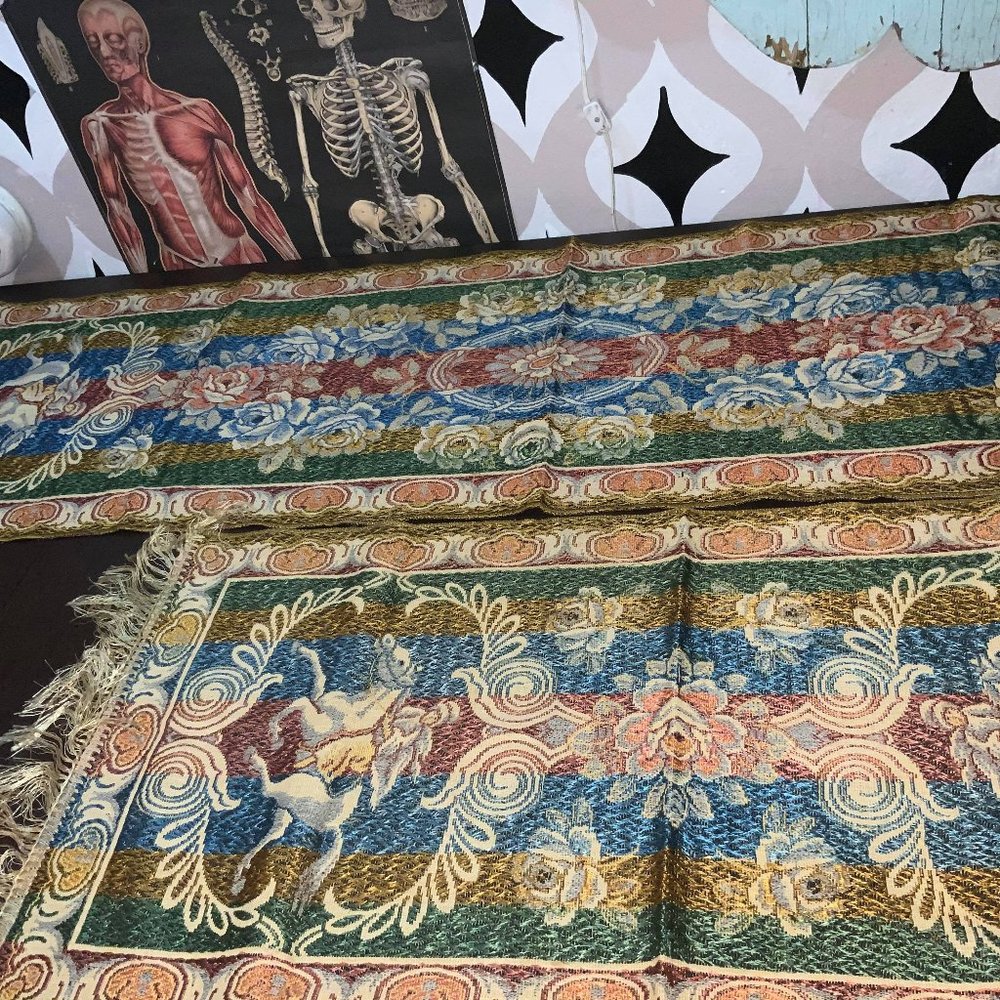 2 Vintage Italian Table Runners Made in Italy
